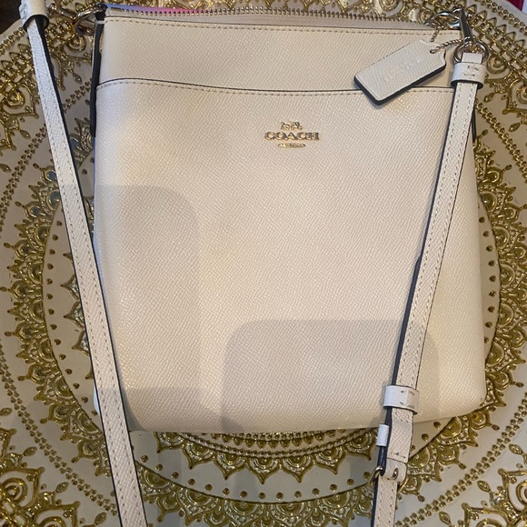 Coach Handbags - Coach Cream Crossbody Bag